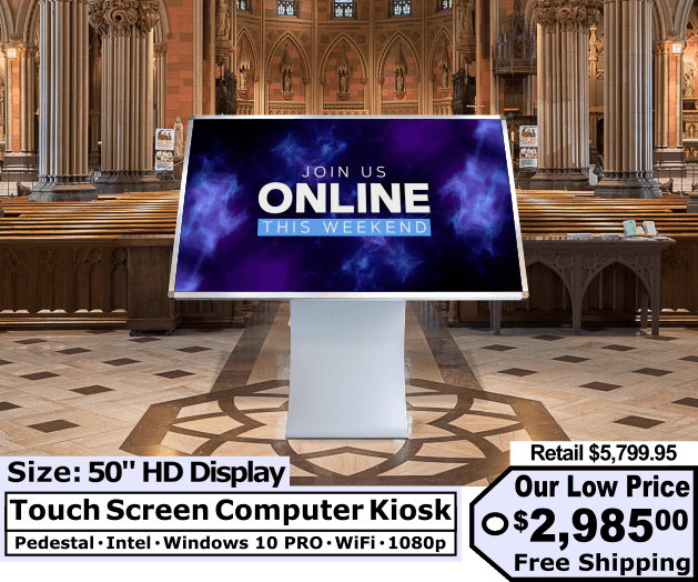 50″ Pedestal Style Kiosk