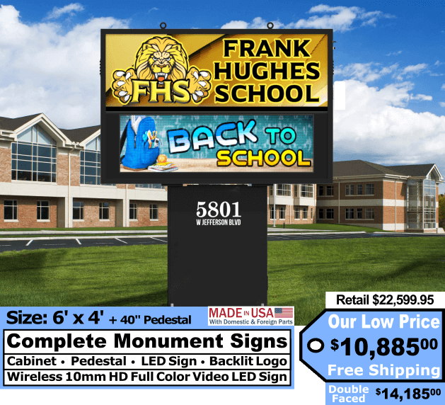 4x6 Monument LED Sign