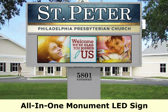 Custom Digital Led Monument Signage For Businesses Tvliquidator